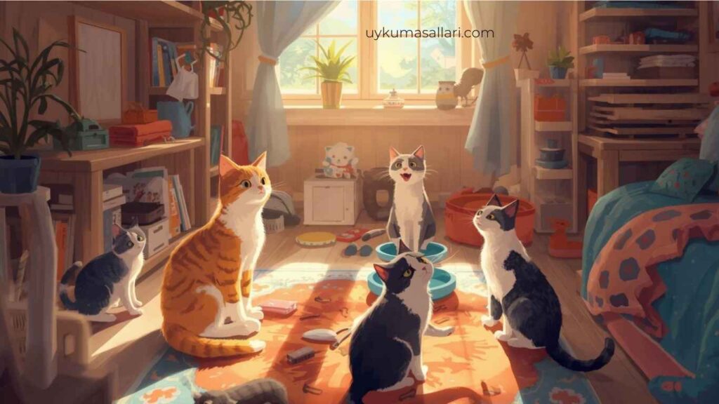 Kendi Odasını Toplayan Kedi Masalı