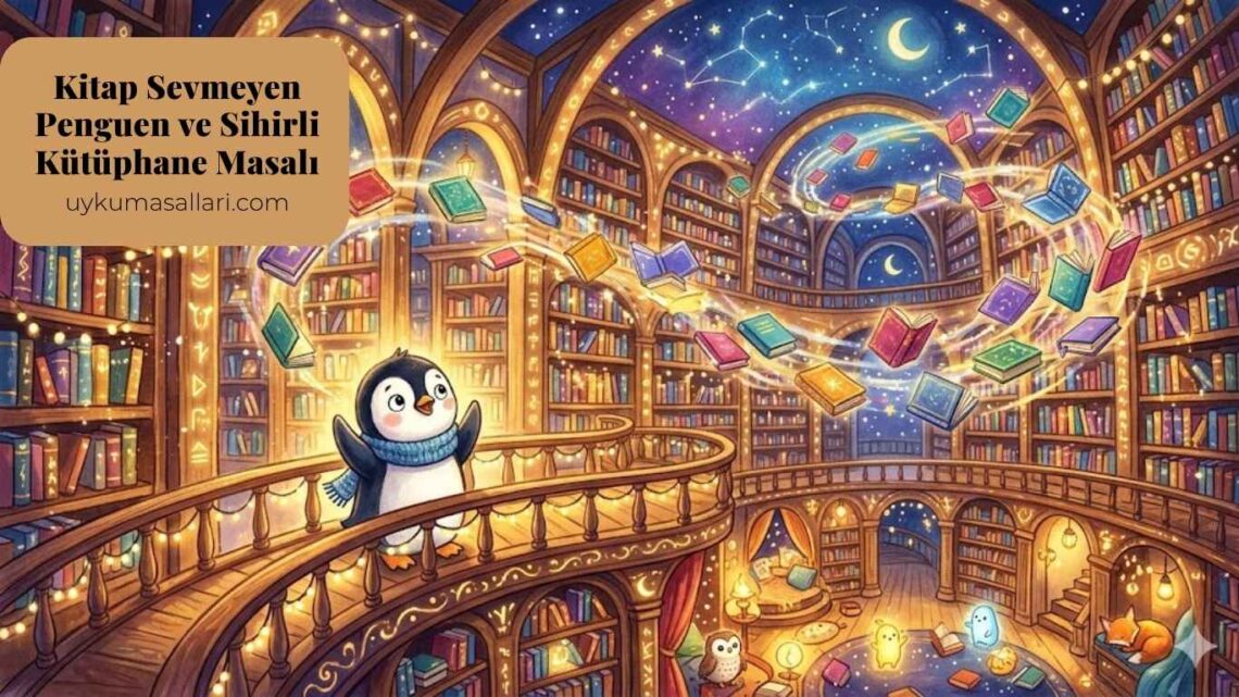 Kitap Sevmeyen Penguen ve Sihirli Kütüphane Masalı Kitap Sevmeyen Penguen ve Sihirli Kütüphane Masalı