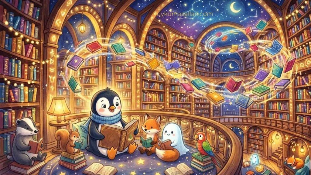Kitap Sevmeyen Penguen ve Sihirli Kütüphane Masalı Kitap Sevmeyen Penguen ve Sihirli Kütüphane Masalı