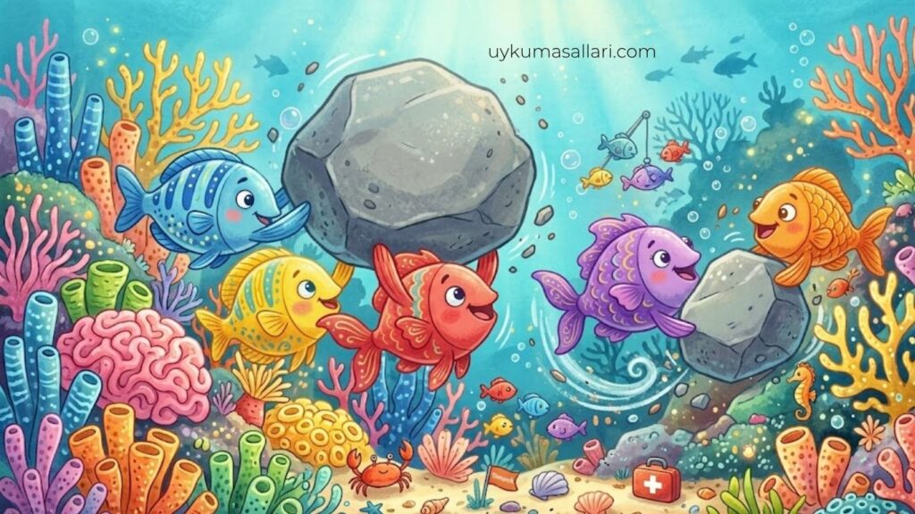 Farklı Renklerdeki Balıkların Dostluğu Masalı Farklı Renklerdeki Balıkların Dostluğu Masalı