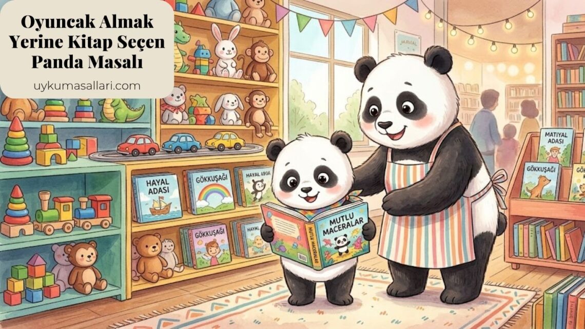 Oyuncak Almak Yerine Kitap Seçen Panda Masalı Oyuncak Almak Yerine Kitap Seçen Panda Masalı